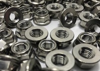 Image 4 of M8 - NEW STYLE S/S -NON Serrated Flange-Metal Lock nut - #852 - 8