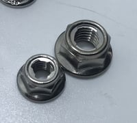 Image 5 of M8 - NEW STYLE S/S -NON Serrated Flange-Metal Lock nut - #852 - 8