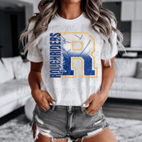 Roughriders Volleyball White Front only 