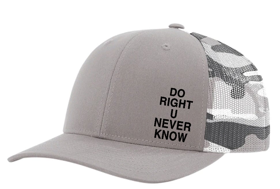 Image of Do Right U Never Know – Mossy Oak Camo Cap