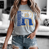 Roughriders Volleyball Gray Front only 