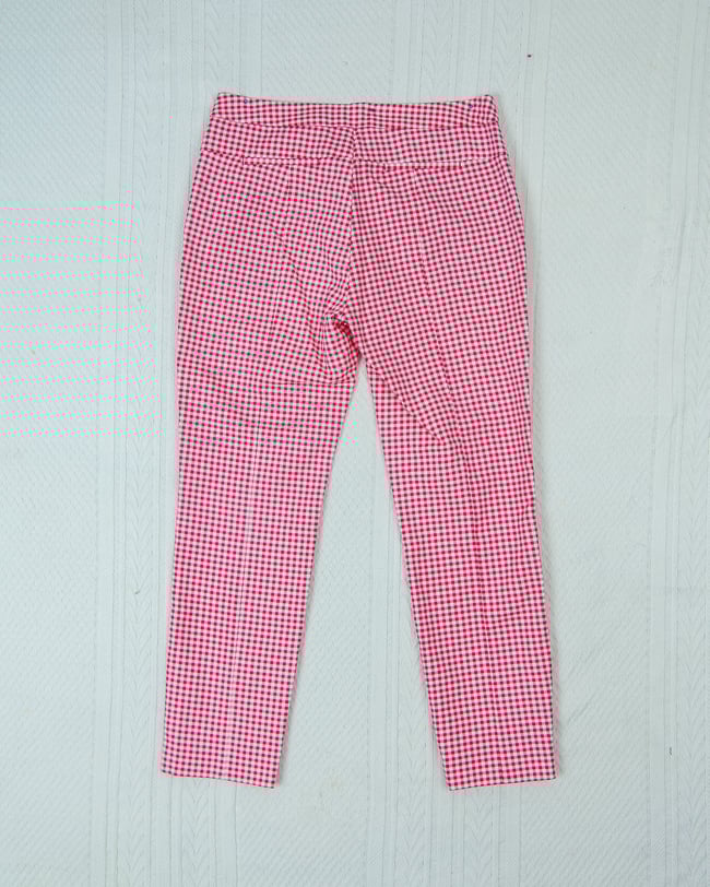 Upcycled Picnic Plaid Ant Embroidered Pants NWT