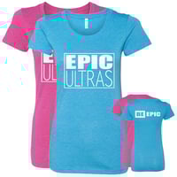 Women's Classic Tri-Blend Shirts - Pink & Teal 