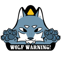 Wolf Warning charm/pin