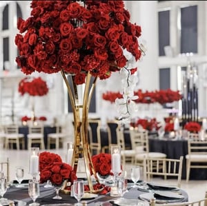 Image of Flower Vase /Stand gold  80 cm tall 