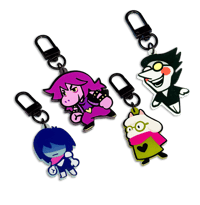 Image 1 of Deltarune Frosted Charms - Kris, Susie, Ralsei, and Spamton
