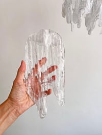 Image 6 of PRECIOSA LAMPARA MAZZEGA ICE GLASS, AÑOS 70