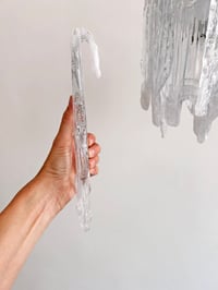 Image 7 of PRECIOSA LAMPARA MAZZEGA ICE GLASS, AÑOS 70