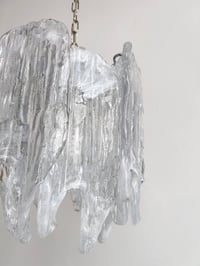 Image 4 of PRECIOSA LAMPARA MAZZEGA ICE GLASS, AÑOS 70