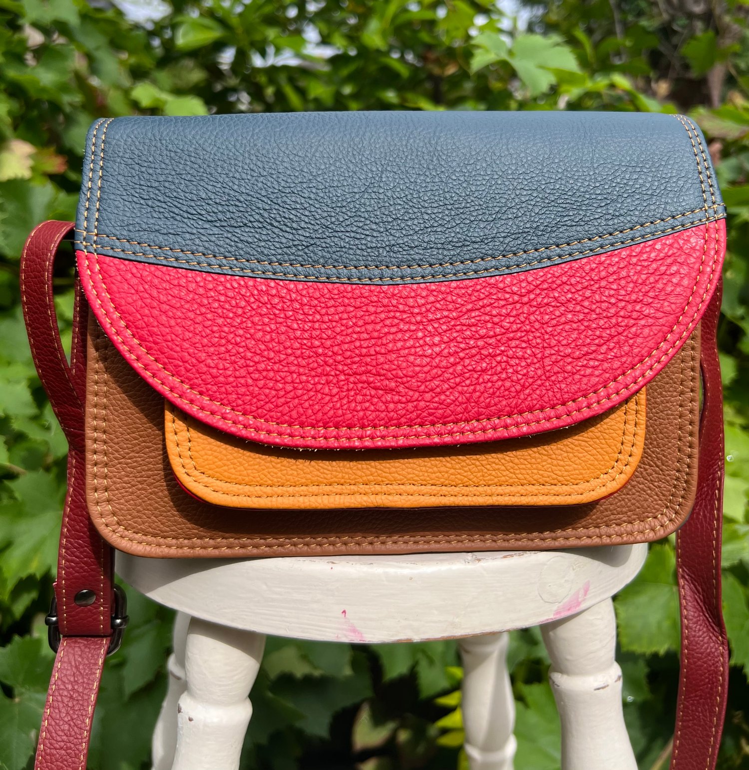 Image of Harlequin Collection Recycled Leather/Animal Print -#AA14