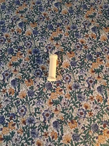 Image of Handkerchief - large - white with blue, green and apricot floral