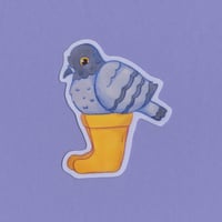 Image 1 of Silly Pigeon in Boots Sticker