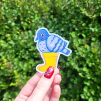 Image 2 of Silly Pigeon in Boots Sticker