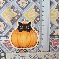 Image 3 of Cat in a Pumpkin Sticker