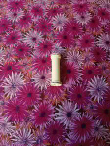 Image of Handkerchief - large - vibrant pink flowers