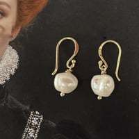 Image 1 of Keshi pearl earrings