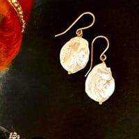 Image 2 of Large Keshi pearl earrings