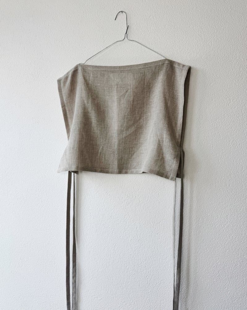 Image of n a n o v o  top na zaväzovanie 001 / 100% ľan / LIMITED 3 PIECES ONLY