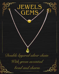 Image 2 of Green Envy Double layered chain necklace 