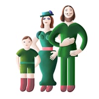 Image 3 of Familie Grün Anstecker