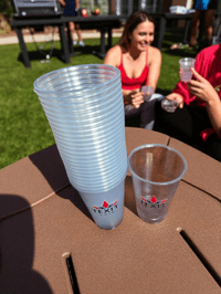 Image 2 of 16oz Plastic Disposible Texit Party Cups