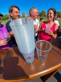 Image 1 of 16oz Plastic Disposible Texit Party Cups