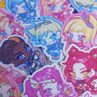 Image 1 of star guardian glitter stickers