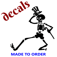 Image 1 of Dancing Skeleton Vinyl Decal