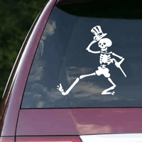 Image 3 of Dancing Skeleton Vinyl Decal
