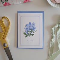 Image 1 of New Baby Boy Card – Blue Floral – Baby Shower