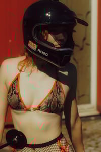 Image 1 of Snake Mesh Triangel Top