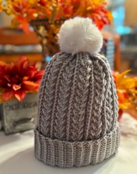 Image 2 of Wheat Stitch Beanie (Adult Medium)