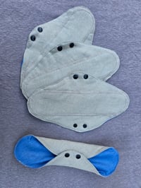 Image 1 of Undyed Flax Linen Regular Pads- Waterproof Backing