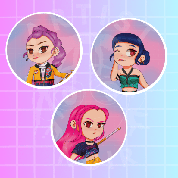 Image of Huntrix buttons!
