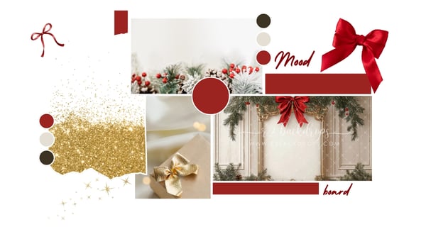 Image of Studio Holiday Mini Framed with a Bow with Santa 11/15