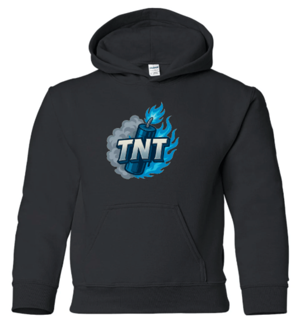 Image of DYNAMITE KIDS TNT 2025/black hoodie/NAME AND NUMBER ON BACK