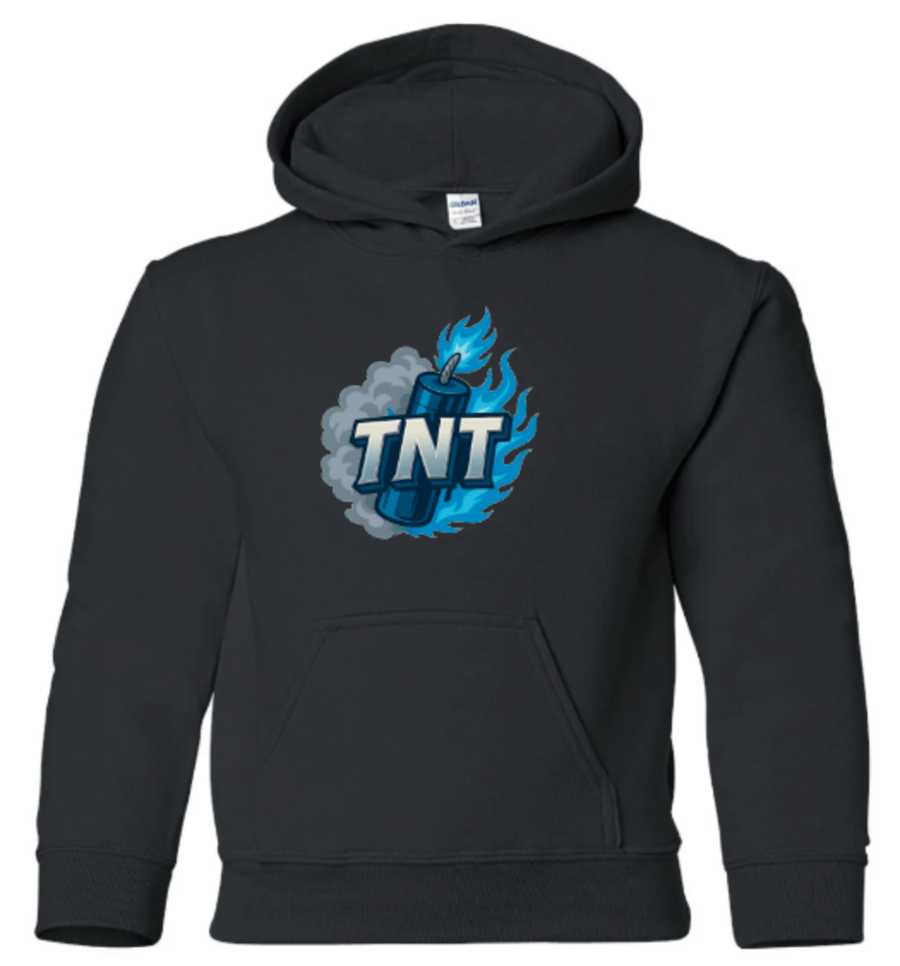 Image of DYNAMITE KIDS TNT 2025/black hoodie/NAME AND NUMBER ON BACK