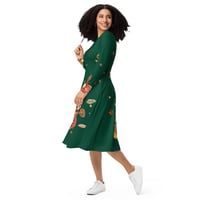 Image 8 of  Autumn Night - Long Sleeve Dress With Pockets - Ltd Edition - Forest Green