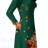Image 7 of  Autumn Night - Long Sleeve Dress With Pockets - Ltd Edition - Forest Green