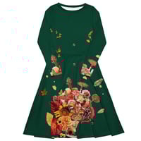 Image 3 of  Autumn Night - Long Sleeve Dress With Pockets - Ltd Edition - Forest Green