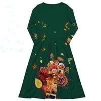 Image 11 of  Autumn Night - Long Sleeve Dress With Pockets - Ltd Edition - Forest Green