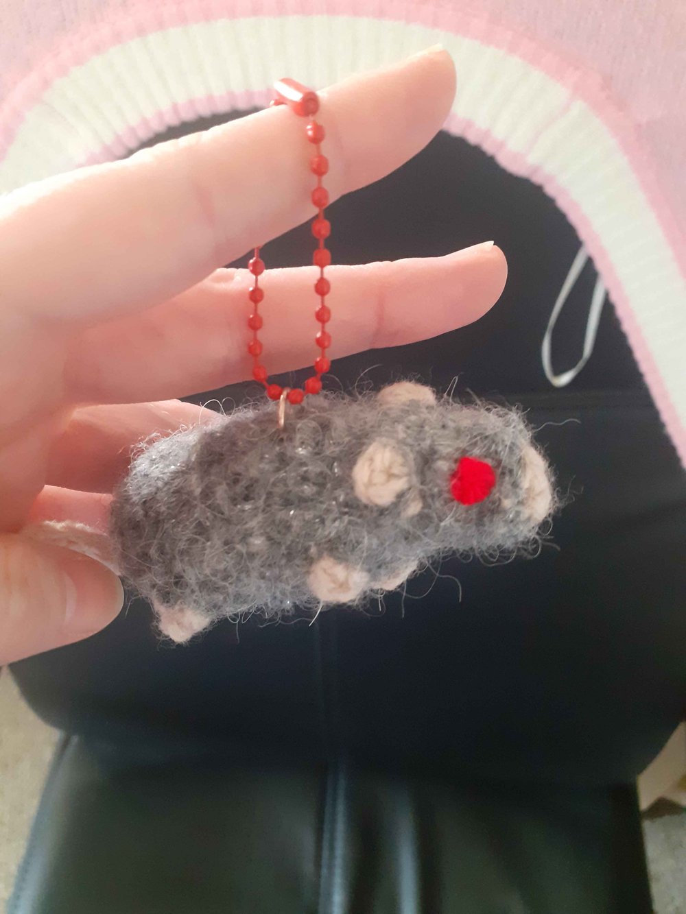 Image of New York subway rat bag charm