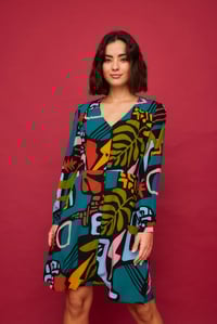 Image 1 of Vestido corto fantasía colores