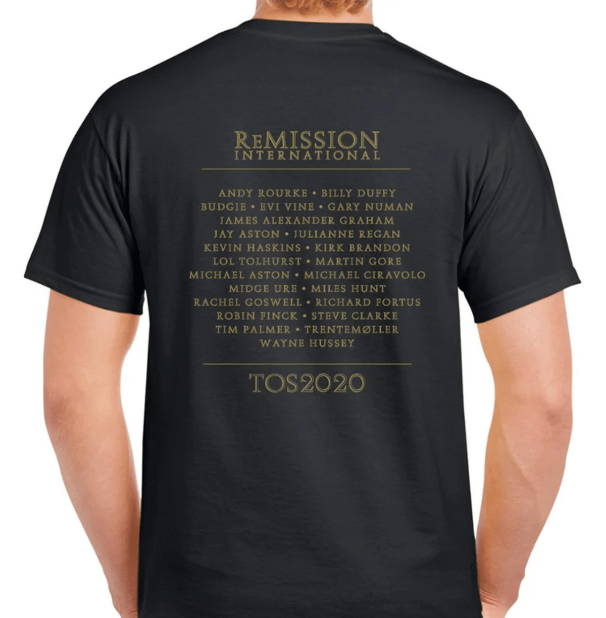Image of TOS2020 T-shirt Black/Gold MENS & LADIES
