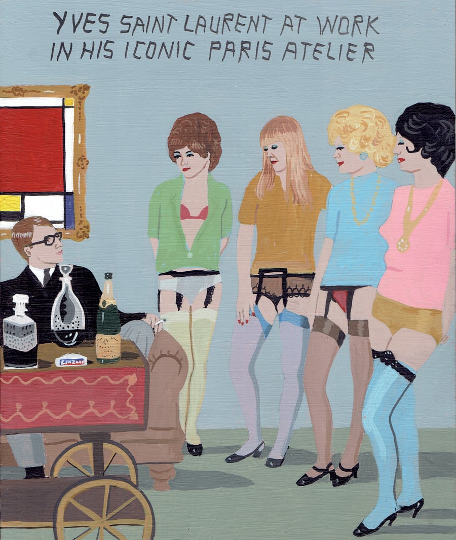 Image of YVES SAINT LAURENT AT WORK