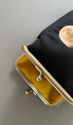 Image of Moon, velvet glasses case with kisslock frame