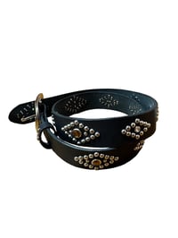 Image 1 of One-of-a-Kind Western Studded Belt – Amber Diamond