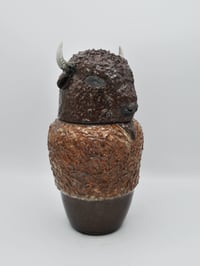 Image 2 of Raku Buffalo Jar
