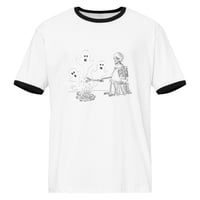 Image 1 of Campfire Skeleton Unisex Ringer T-shirt