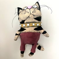 Image 1 of Cat in Silver studded Collar